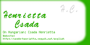 henrietta csada business card